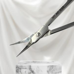 Ciseaux à cuticules classiques de la série Pro, lame en acier inoxydable super tranchante, fabriqués à la main pour les soins des ongles, beauté, OEM - Product Image 2