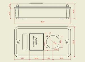 Caja de Distribución de Perfil Bajo Comnet PS-14L7 ABS IP67 con Ventana Transparente y un Enchufe SCHUKO 225g+ - Product Image 6