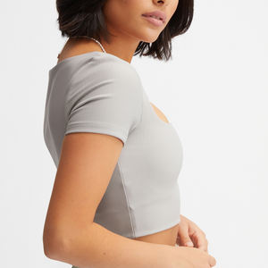 Débardeur de sport pour femmes, ample et respirant, avec sensation de peau nue, avec nœud au dos, pour la course à pied, nouvelle collection printemps été 2021 - Product Image 6