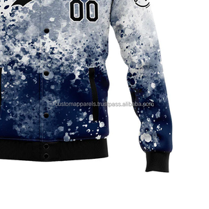 แจ็กเก็ตทีมตัวแทนของผู้ชายดีไซน์ล้ำงานตามสั่งมีคอตั้งตกแต่งด้วยการปักโลโก้ด้านหน้าสำหรับ MCACVJ-231ยี่ห้อ - Product Image 6