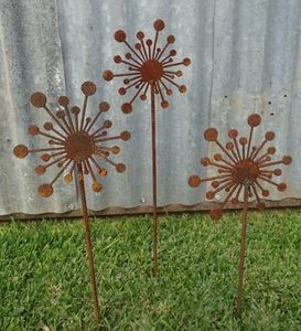 Piquets de jardin en fer et aluminium, décoratifs, pour aménagement paysager extérieur, plantes, durables, résistants à la rouille, résistants aux intempéries, solides, faits à la main - Product Image 3