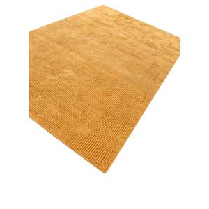 Alfombra Azalea Gold de Lana y Seda de Bambú Anudada a Mano, 10 mm de Grosor, Patrón Geométrico Abstracto, Rectangular, para Pasillo, Uso Doméstico - AIWB-3059 - Product Image 2