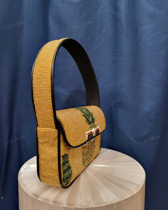 Sac à main en forme d'ananas à perles jaunes, entièrement fait à la main en Inde, sac de soirée de luxe pour femmes, pochette de créateur, sac de fête, sac de mariage - Product Image 2