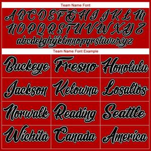 Camiseta de béisbol auténtica, personalizada, roja, negra, a rayas, negra y blanca - Product Image 4