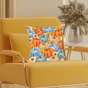 Coussin imprimé citrouille : Décoration joyeuse pour les amateurs de citrouilles, 12"x24" - 30x60 cm - Product Image 1