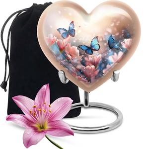 โกศตกแต่งขนาด3นิ้วโกศขนาดเล็กสีส้มสำหรับขี้เถ้าสัตว์เลี้ยง - Product Image 1