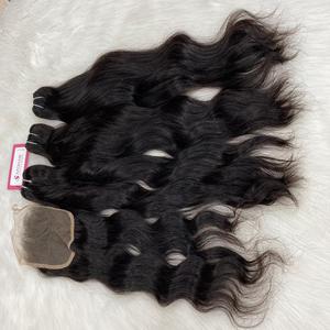 Thiết lập làm cho tóc giấy-bó và đóng cửa nguyên phần mở rộng tóc người tự nhiên lượn sóng màu đen - Product Image 2