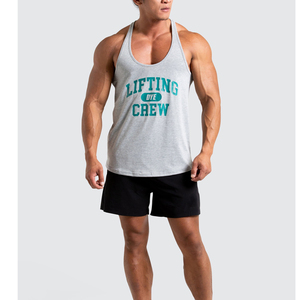 Gimnasio Singlets Mens Tank Tops Algodón Stringer Culturismo Y Fitness - Product Image 1