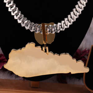 Personalizado Funky 925 colgante de plata esterlina Moissanite diamante y mapa estético helado estilo Hip Hop para fiesta o regalo - Product Image 4