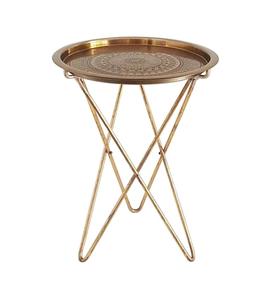 ชุดโต๊ะกาแฟอลูมิเนียมตกแต่ง2ชิ้นสำหรับเฟอร์นิเจอร์โรงแรมโต๊ะกาแฟทำด้วยมือ - Product Image 3