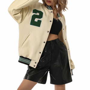 Vêtements respirants de conception de haute qualité pour femmes College Varsity Jacket Bomber Jacket Meilleures ventes de vestes universitaires pour femmes - Product Image 4