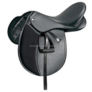 Selle anglaise Barrel Horse Saddle Tack Ensemble équestre de harnais en cuir véritable Selle de cheval anglaise - Product Image 6