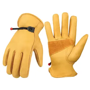 Work Gloves Hand Protection Goatskin Welding Mechanics Farmers Gardening glove for Mechanics Customize