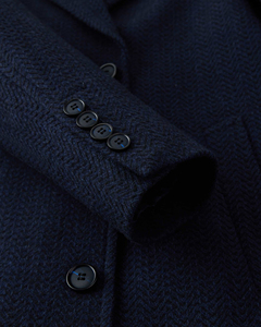 Manteau long double-boutonnage pour homme en tweed écologique réversible, épaissi, en spandex/polyester, nouvelle collection automne/hiver - Product Image 5