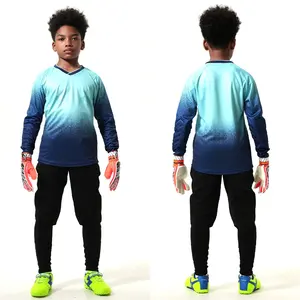 Maillot de gardien de but de football pour enfants personnalisé, manches longues, uniforme d'entraînement pour garçons, ensembles de gardien de but de football en plein air - Product Image 3