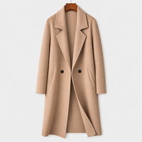 Manteau d'hiver en laine pour homme, coupe classique, double boutonnage, anti-plis, respirant, écologique, personnalisable OEM