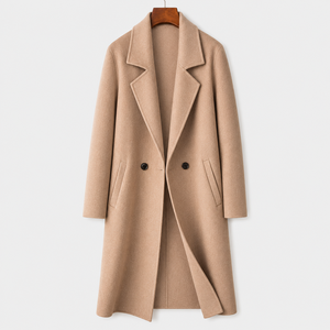 <span class=keywords><strong>Cappotti</strong></span> Invernali Lunghi in Lana per <span class=keywords><strong>Uomo</strong></span>, <span class=keywords><strong>Doppiopetto</strong></span>, Personalizzabili OEM, con Spalle Scese, in Lana Merino Premium, Produzione di Fabbrica - Product Image 3
