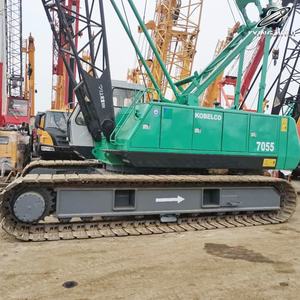 Grue sur chenilles hydraulique d'occasion Kobelco7055 55 tonnes, flèche en treillis de 51,8 m max, marque japonaise d'origine, faible nombre d'heures, certifiée CE - Product Image 6