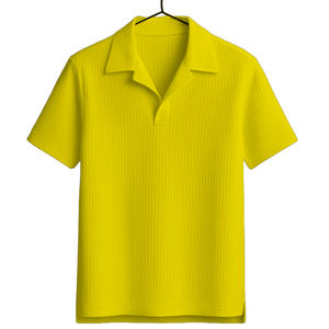 Camiseta de Jersey ajustada unisex con logotipo personalizado para Polo, cuello en V, transpirable, liso, algodón, poliéster, tela de talla grande para hombre para Pol - Product Image 3