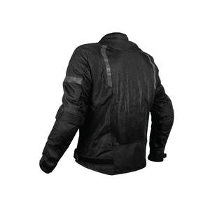 Veste de longueur standard-Veste d'équitation de moto en maille avec protection contre les chocs et résistance à l'abrasion-Tout noir, 5Xl - Product Image 2