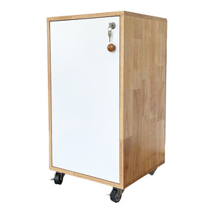 3-<b>Drawer</b> Mobile Personal Locker 40x40x75cm Natural Wood TCN68037 Storage <b>Unit</b> - Product Image 1