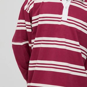 Camiseta de Rugby de Manga Larga de Marca Privada, 100% Algodón, Informal, Lisa, Teñida, de Secado Rápido y Transpirable, Diseño OEM con Parches - Product Image 4