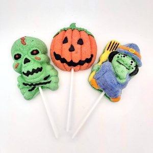 Bonbons multicolores aromatisés aux fruits, crâne factice, <span class=keywords><strong>sucette</strong></span> en guimauve artisanale pour Halloween - Product Image 6