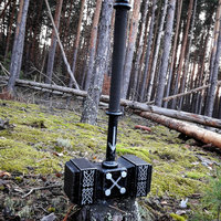Marteau Viking en Acier Forgé Sur Mesure de Qualité Industrielle - Marteau à Clous de Toiture de Haute Qualité pour Camping et Chasse en Extérieur OEM