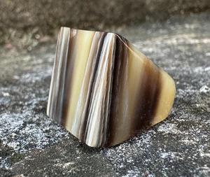 Anillo de Cuerno de Búfalo de Alta Calidad, Joyería Diaria para Mujer, Tamaño Personalizado, Hecho a Mano, Producto en Oferta por f s i - Product Image 3