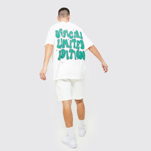 Ensembles shorts pour hommes logo personnalisé imprimé meilleure vente t-shirt respirant à bas quantité minimale de commande avec ensembles courts logo personnalisé grande taille - Product Image 4