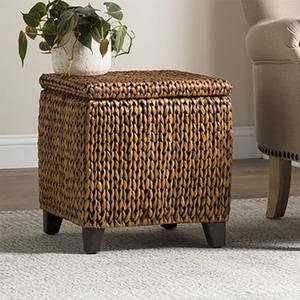 Otomana Cuadrada de Jacinto de Agua a Bajo Precio, Decoración para el Hogar, Se Acepta OEM, Taburetes y Otomanas Personalizados de Vietnam al por Mayor - Product Image 1