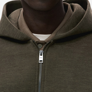 Sweat-shirt uni pour homme avec fermeture éclair, manches longues, logo personnalisé, haute qualité, tissu respirant et ajustable 2026 - Product Image 3