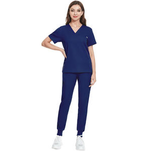 Hôpital chirurgical médical femmes médecin infirmière gommages uniforme 2025 nouveau Design Salon de beauté Spa Logo personnalisé col en v gommages haut pantalon - Product Image 5