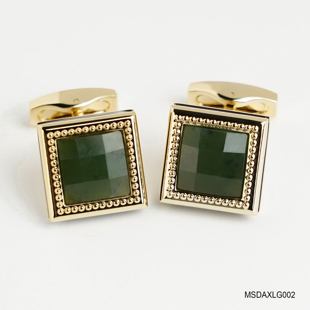 MSDAXLG002 - Faceted Nephrite - Square