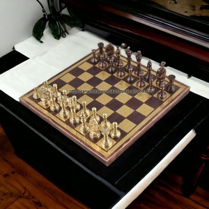 Handcrafted Brass Solid <b>Chess</b> Set Decorative Board Game <b>Chess</b> Pieces Gifting Display Luxury Traditional Design Metal Handicraft - Product Image 3