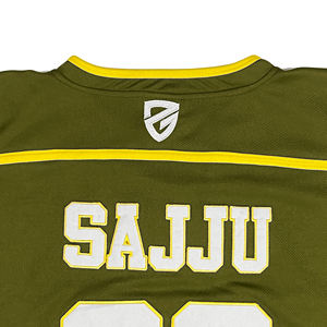 เสื้อฮอกกี้น้ำแข็งแขนยาวปักลายคุณภาพสูง ระบายอากาศได้ดี น้ำหนักเบา แฟชั่นแบบกำหนดเอง บริการ OEM พร้อมให้บริการ ฟุตบอล - Product Image 5