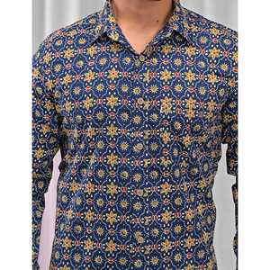 Camisa Casual de Algodón con Estampado Floral para Hombre, con Mangas Largas y Cuello Alto, 100% Transpirable, Tela Popelina y Oxford, ODM OEM - Product Image 2