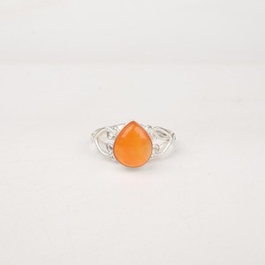 แหวนหัวใจคาร์เนเลียนทำด้วยมือ 925 เงินสเตอร์ลิงเครื่องประดับอัญมณีแหวนหรูหราของขวัญสำหรับผู้หญิง - Product Image 4