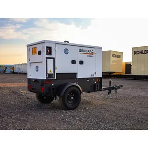 Groupe électrogène diesel industriel triphasé d'occasion 20 kW 277/480 V sur remorque, alimentation de secours MDG25IF4 - Product Image 2