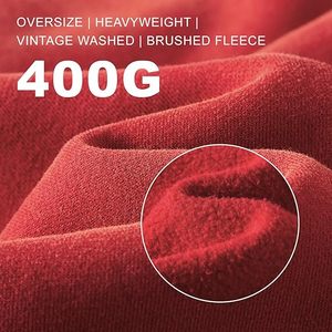 Sudadera con capucha de lana de algodón lavado con ácido para hombre, estilo de ajuste relajado, jersey de calle de algodón lavado con ácido grueso - Product Image 6