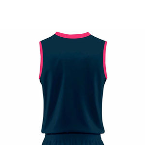 Uniforme de Baloncesto Antibacterial sin Mangas, Transpirable, Personalizado al por Mayor, Tallas Grandes, Conjunto Deportivo Unisex, 100% Poliéster - Product Image 1