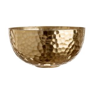 Modern Brass Golden Decorative Serving Bowl with Polished Metallic Design and Textured Base - Product Image 2