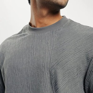 T-shirt en jersey de coton unisexe vintage délavé à l'acide 240g Logo personnalisable respirant surdimensionné grande taille pour hommes - Product Image 1