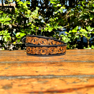 Gaucho Ceinture Western en cuir avec boucle Western en alliage de zinc Motif Paisley de haute qualité Durable 40MM Largeur Personnalisable - Product Image 2