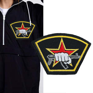 Parche bordado de calidad superior al por mayor, logotipo personalizado, parches bordados tejidos de Color personalizados para planchar para ropa - Product Image 2