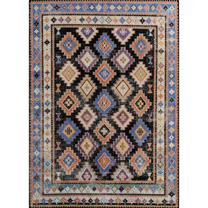 Erbe PKWL-5152 Hand Knotted Wool <b>Rug</b> Geometric Abstract <b>Boho</b> Style Rectangular for Home Hallway Rectangle Living Room Carpet - Product Image 1