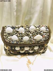 Elegant Ethnic Style Handcrafted Designer <b>Evening</b> <b>Bag</b> for Ladies Bridal Clutch Cum Sling - Product Image 2
