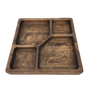 Bandeja Hexagonal de Cinco Secciones, Madera de Mango Ecológica, Hecha a Mano, Ideal para Servir Aperitivos en Eventos Buffet y Celebraciones - Product Image 3