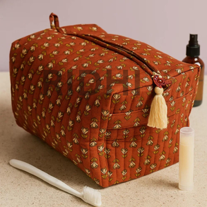 Bolsa de Mano Acolchada con Cierre, Estampado Floral, Ecológica, Reutilizable, Multiusos, para Cosméticos, Compras y Uso Diario - Product Image 5