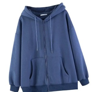 เสื้อมีฮู้ดแฟชั่นสำหรับผู้ชาย, เสื้อมีฮู้ดแบบลำลองมีกระเป๋าสีทึบเสื้อมีซิป - Product Image 1